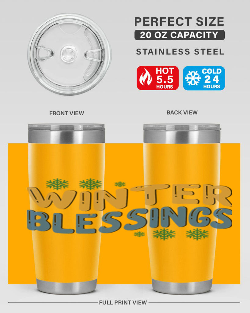 Winter Blessings 547#- winter- Tumbler