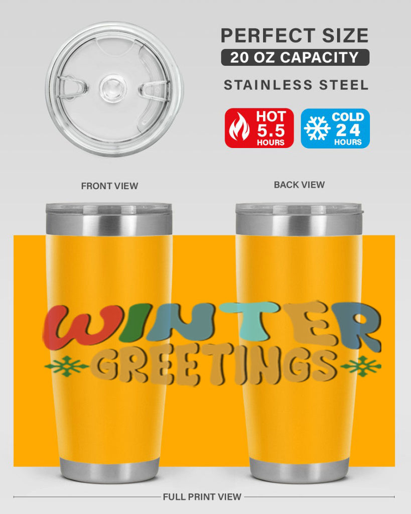 Winter Greetings 552#- winter- Tumbler