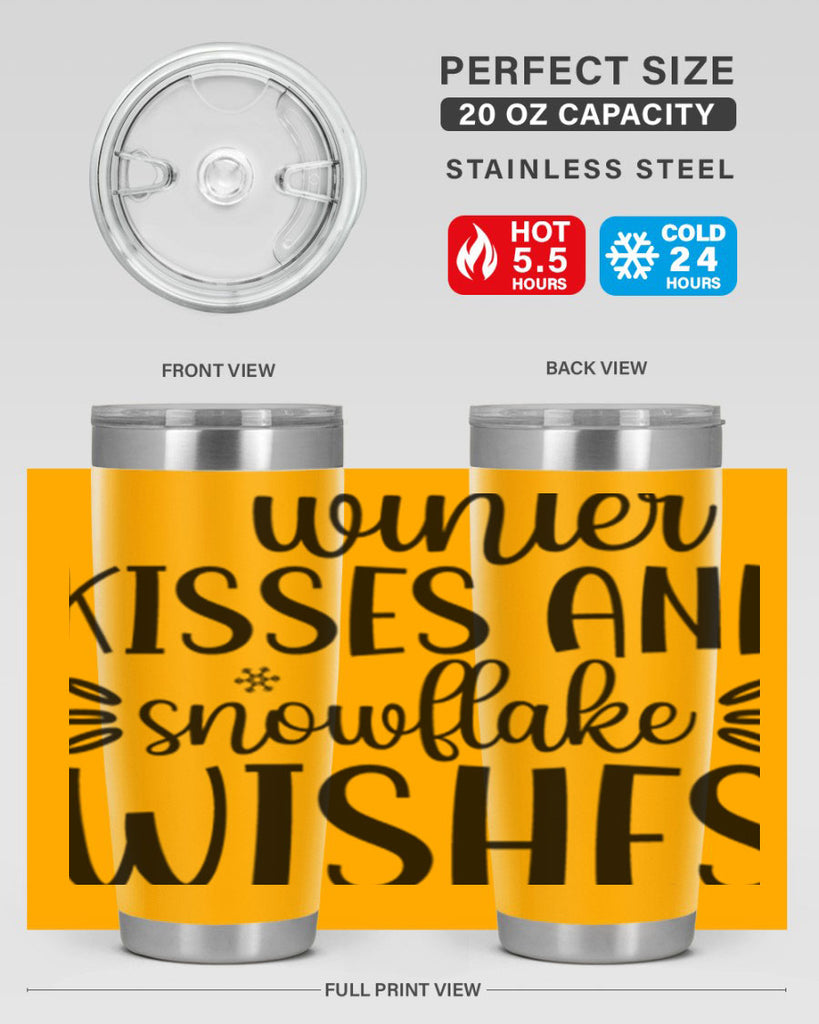 Winter Kisses And Snowflake Wishes517#- winter- Tumbler