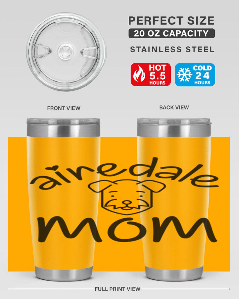 airedale mom 224#- mom- Tumbler