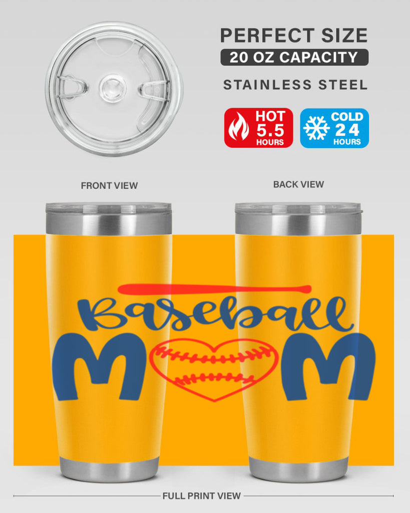 baseball mom 278#- mom- Tumbler