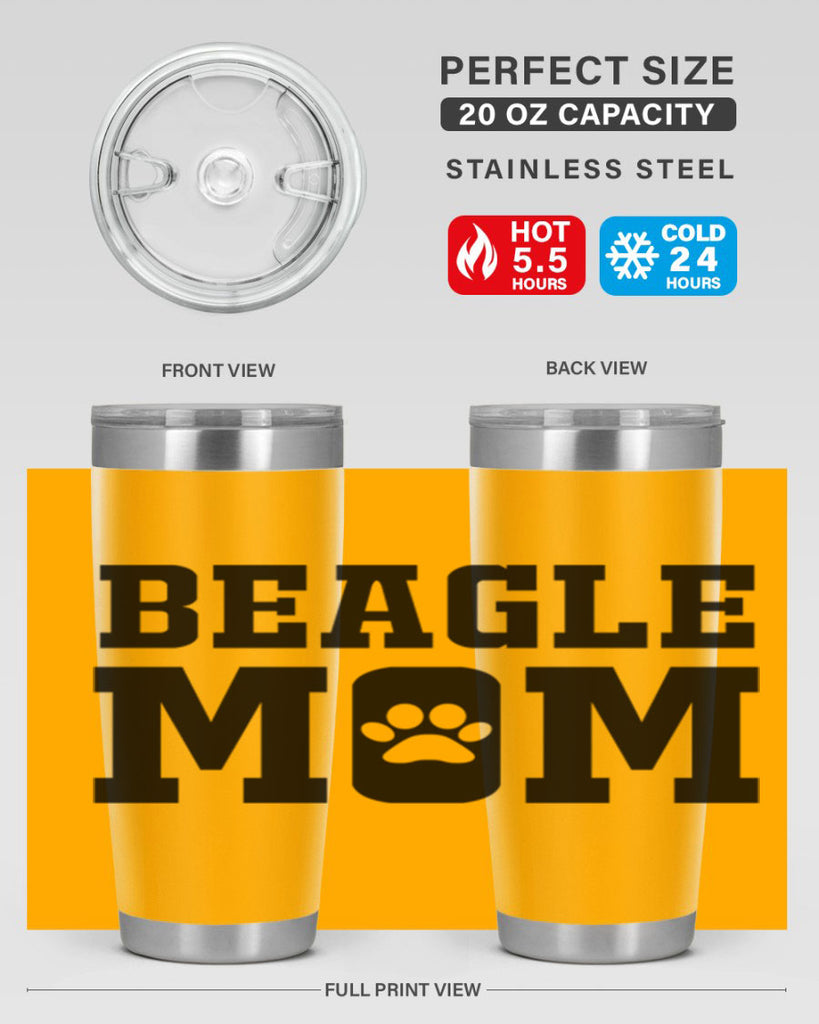 beagle mom 215#- mom- Tumbler