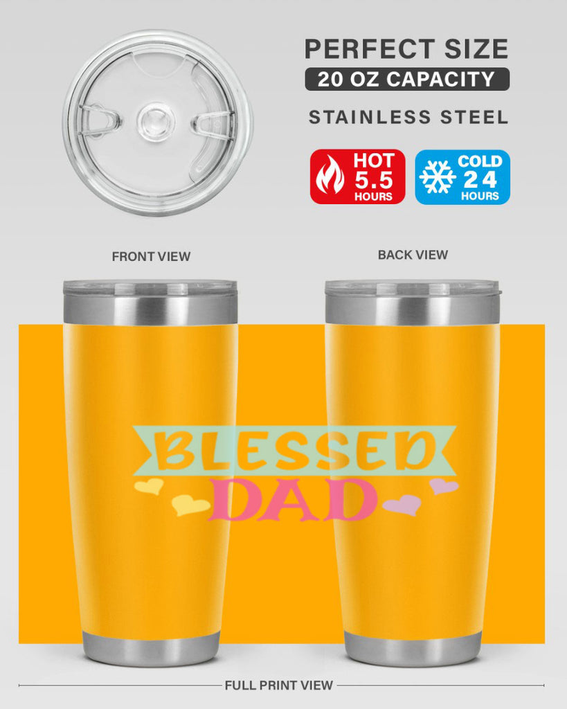 blessed dad 37#- dad- Tumbler