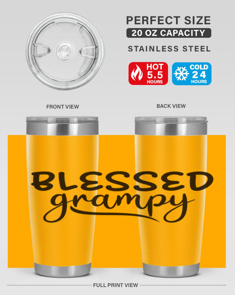 blessed grampy 77#- grandpa - papa- Tumbler