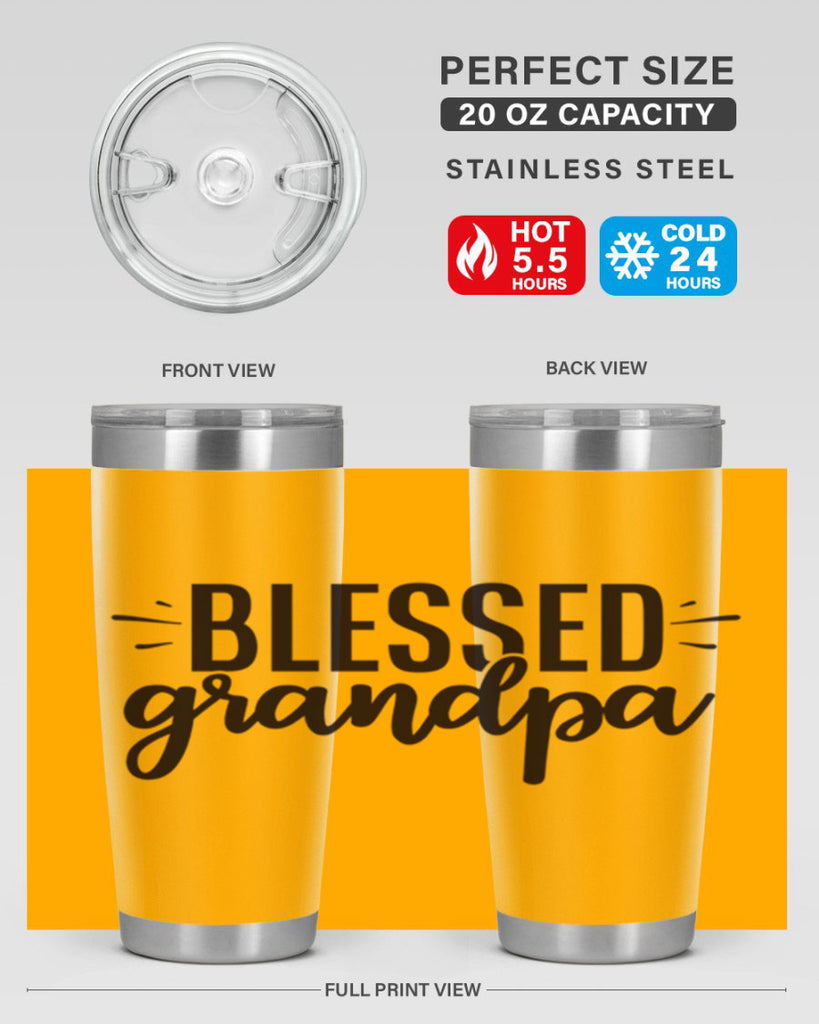 blessed grandpa 74#- grandpa - papa- Tumbler