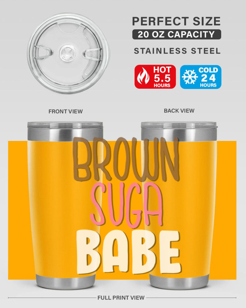 brown suga babe 190#- black words phrases- Cotton Tank