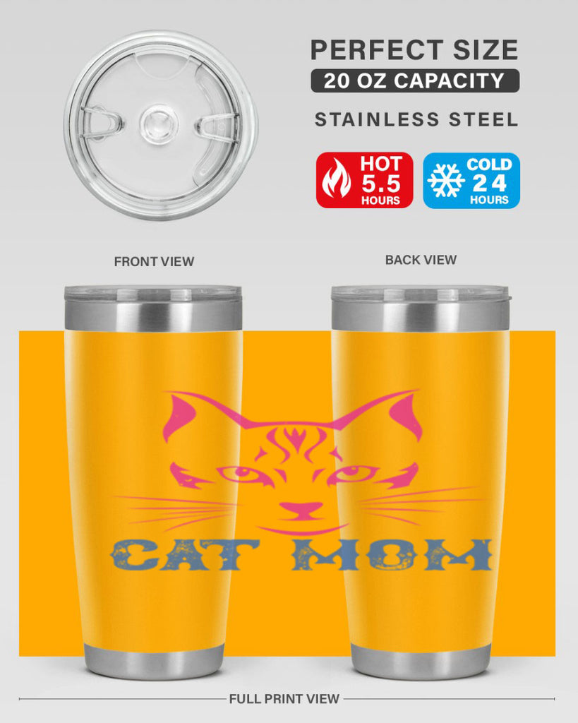 cat mom 195#- mom- Tumbler