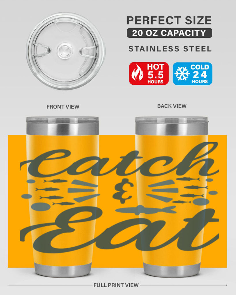 catch eat 173#- fishing- Tumbler