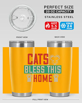cats bless this home Style 36#- cat- Tumbler