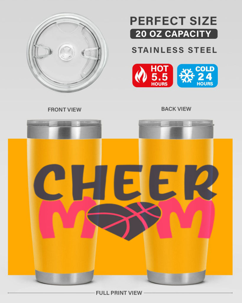 cheer mom 1746#- cheer- Tumbler