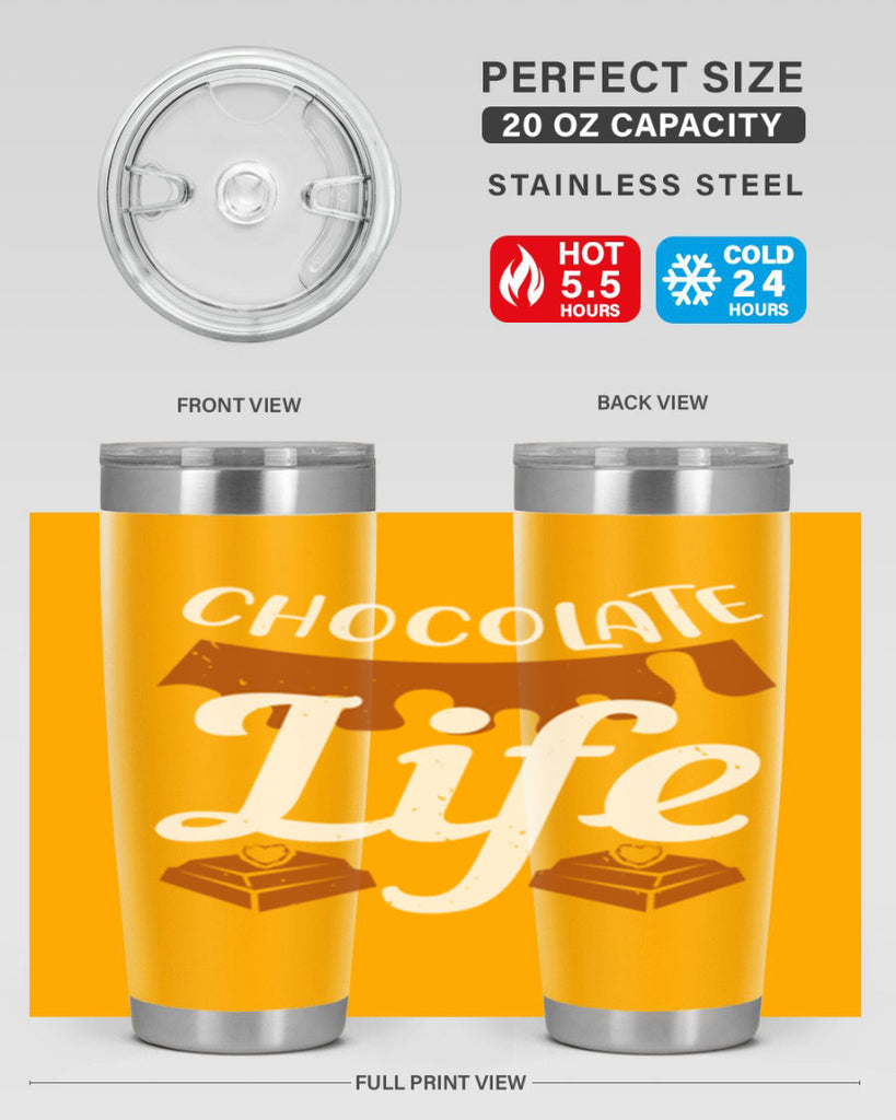 chocolate life 45#- chocolate- Tumbler