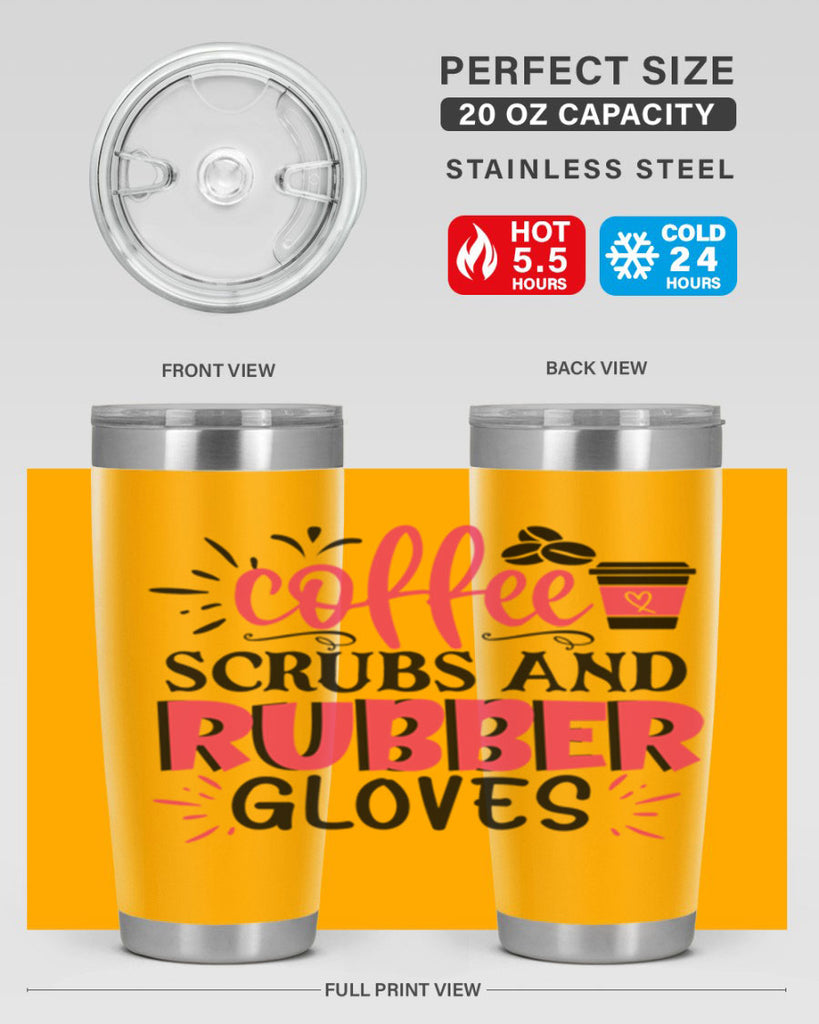 coffee scrubs and rubber gloves Style 393#- nurse- tumbler