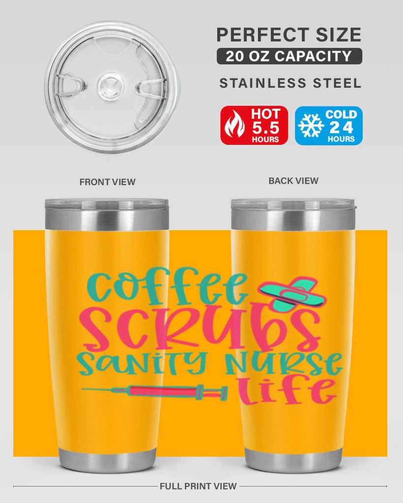 coffee scrubs sanity nurse life Style Style 207#- nurse- tumbler