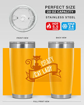crazy cat lady Style 43#- cat- Tumbler