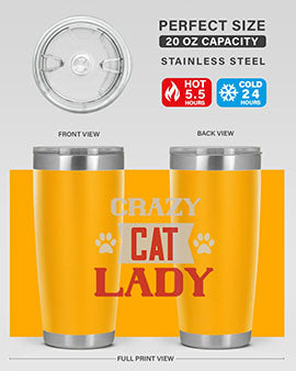 crazy cat lady Style 44#- cat- Tumbler