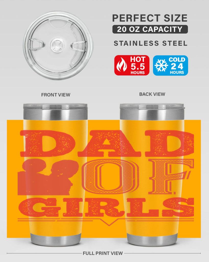 dad of girls 269#- fathers day- Tumbler