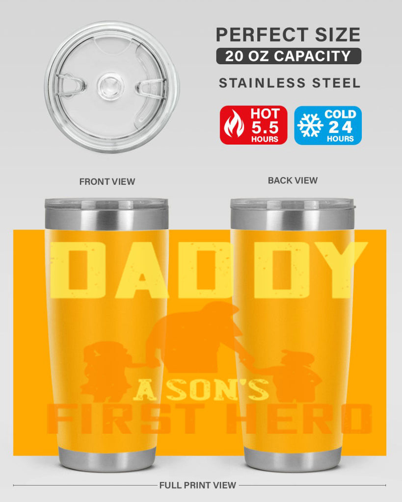 daddy a sons first hero 249#- fathers day- Tumbler