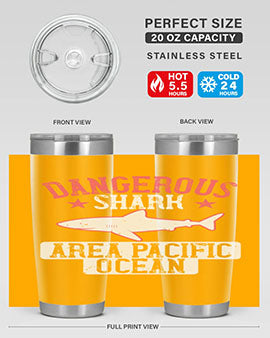 dangerous shark area pacific ocean Style 92#- shark  fish- Tumbler