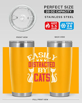 easily distracted by cats Style 46#- cat- Tumbler