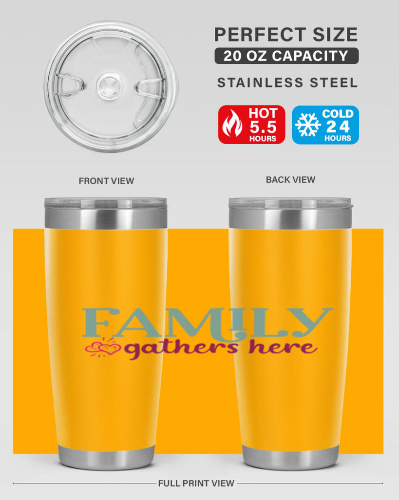 family gathers here 40#- family- Tumbler