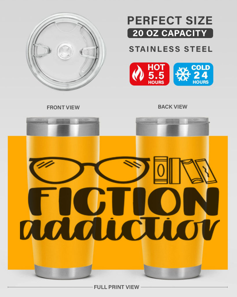 fiction addiction 40#- reading- Tumbler