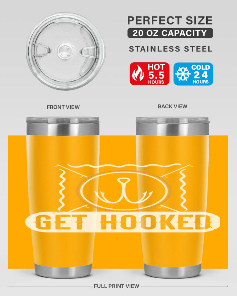 get hooked 264#- fishing- Tumbler