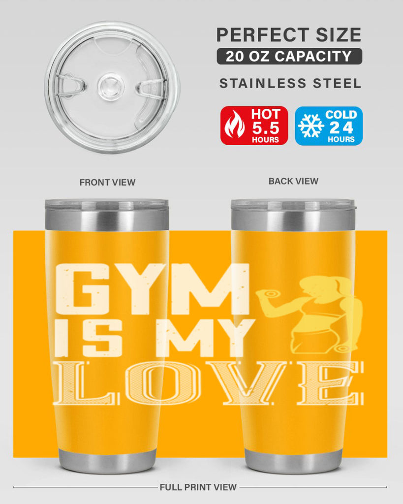 gym is my love 98#- gym- Tumbler