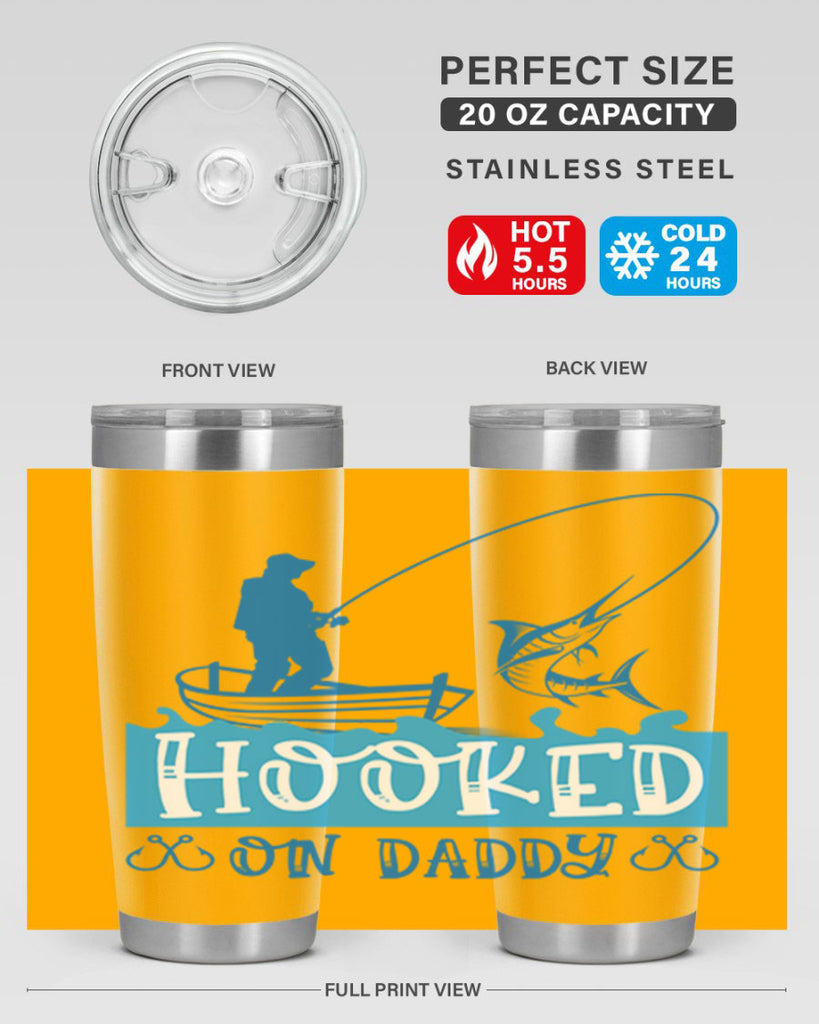 hooked on daddy 218#- fishing- Tumbler