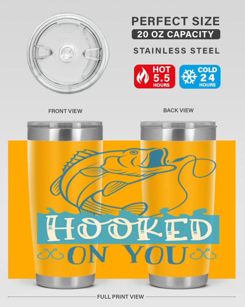 hooked on you 214#- fishing- Tumbler