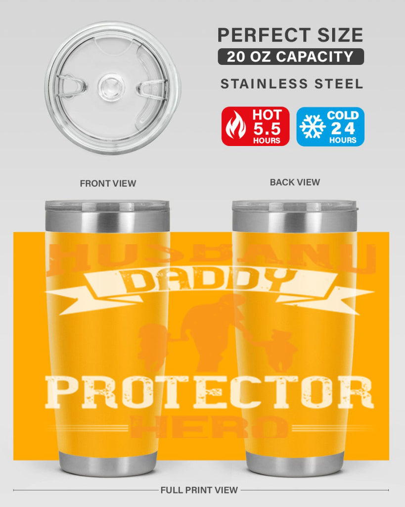 husband daddy protector hero 252#- fathers day- Tumbler