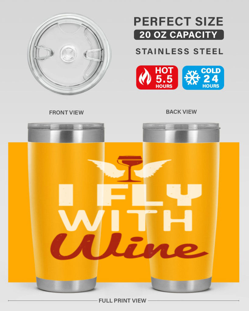 i fly with wine 212#- wine- Tumbler