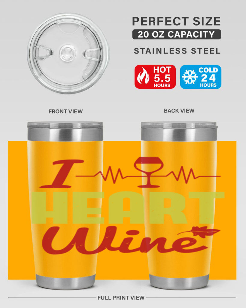 i heart wine 211#- wine- Tumbler