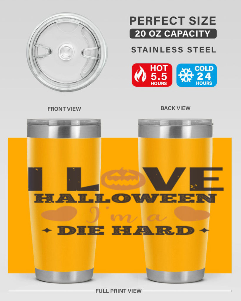 i love halloween im a die hard 150#- halloween- Tumbler