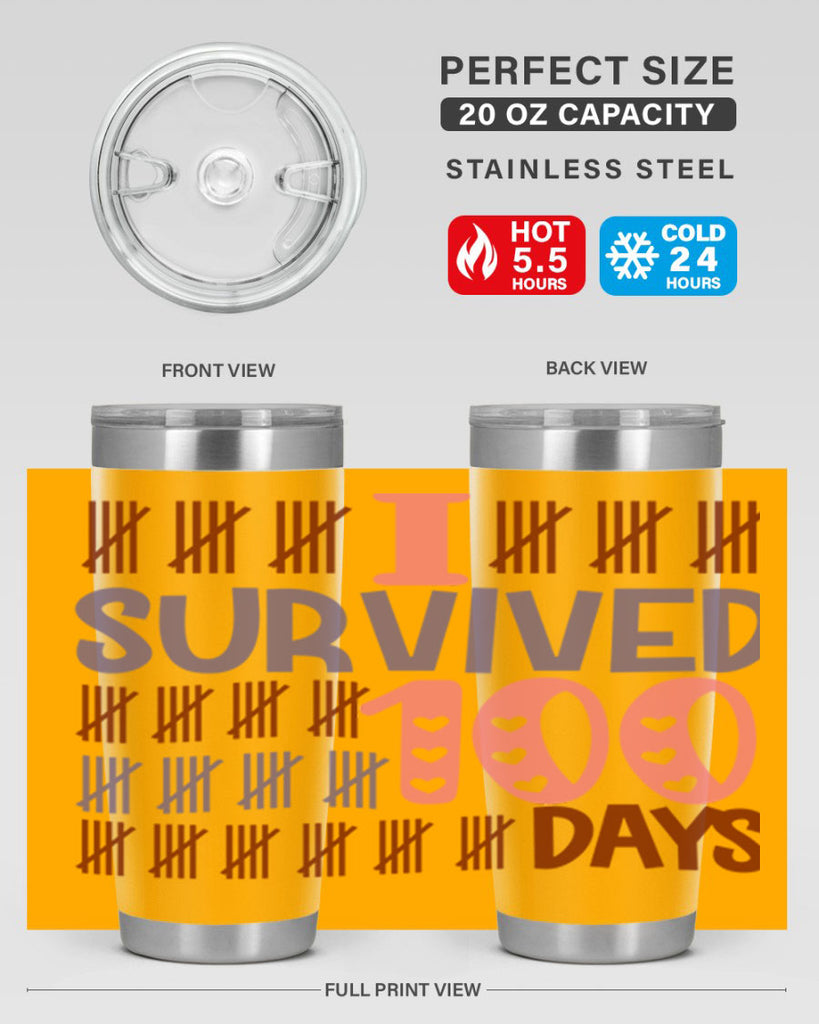 i survived 100 days 13#- 100 days of school- Tumbler