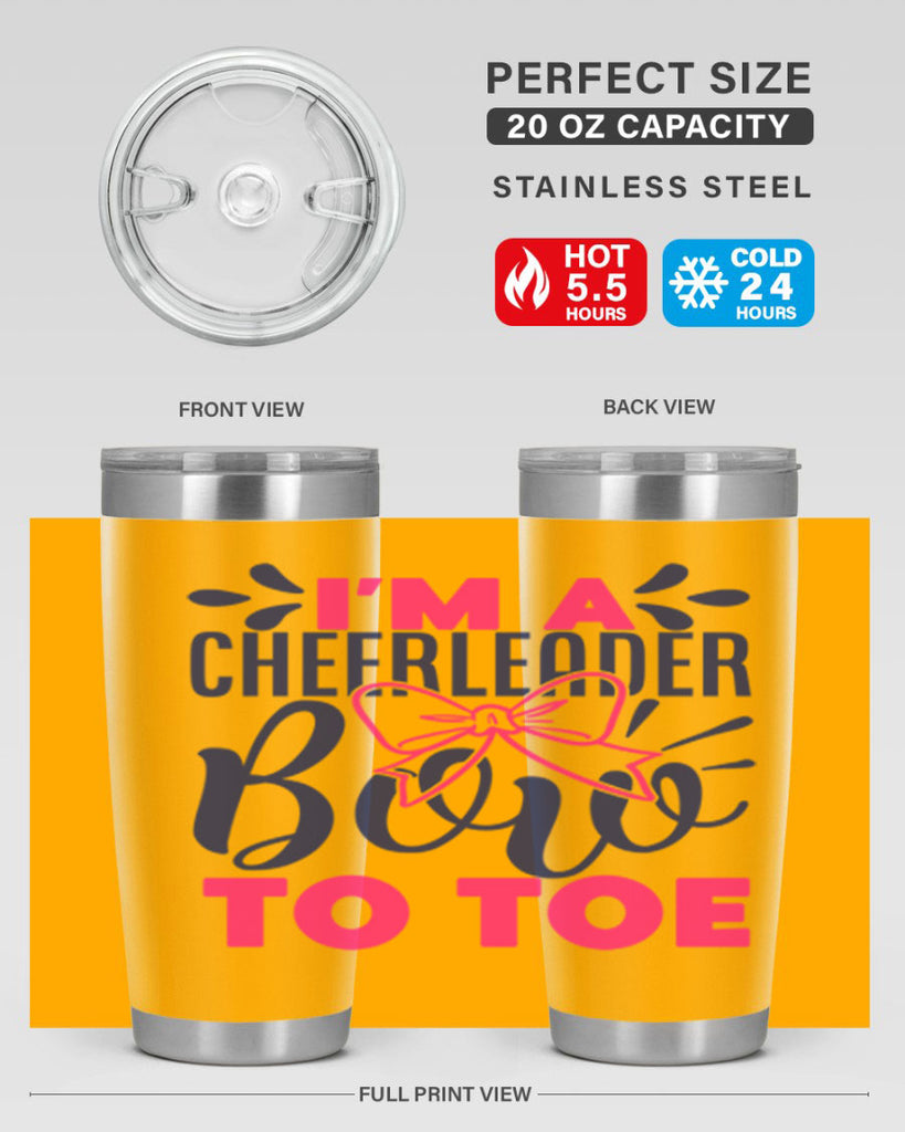 im a cheerleader bow to toe 1744#- cheer- Tumbler