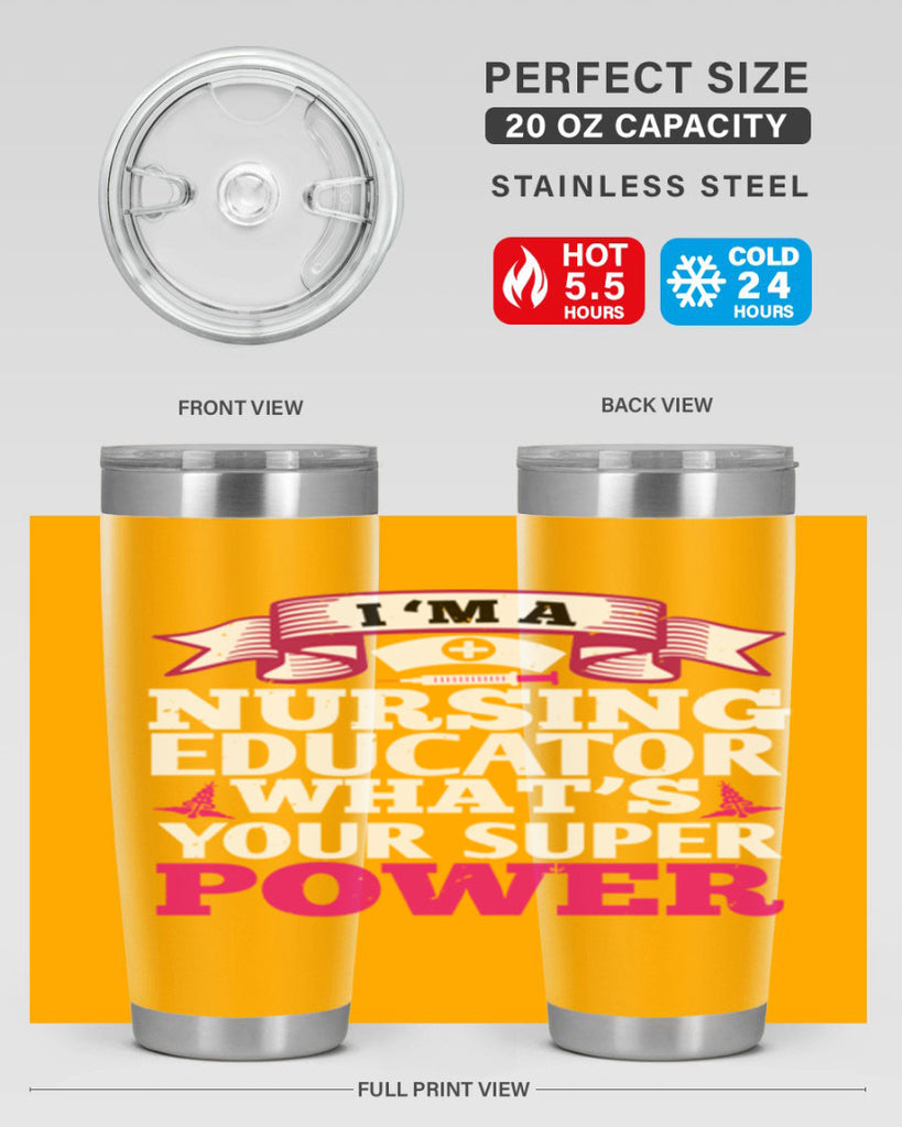 im a nursing educator Style 306#- nurse- tumbler