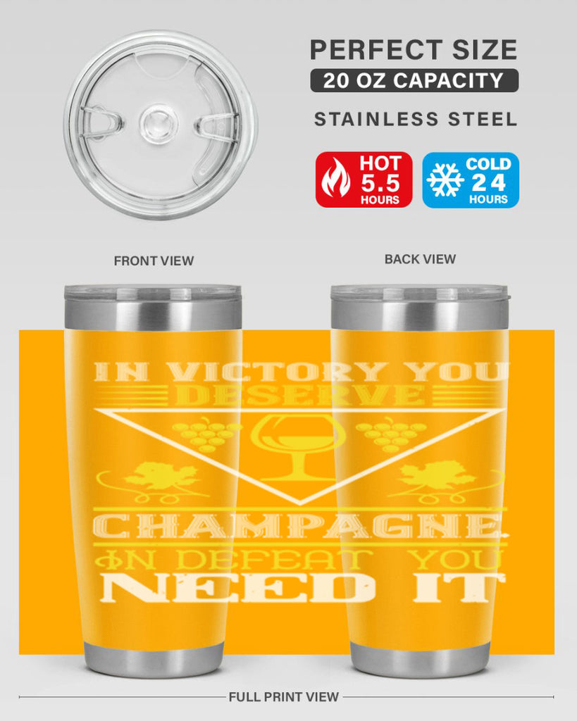 in victory you deserve champagne 76#- wine- Tumbler