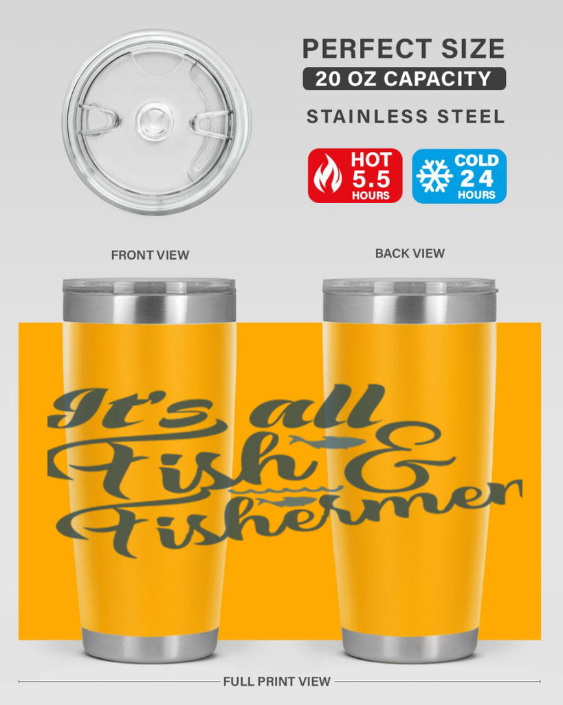 its all fish 80#- fishing- Tumbler