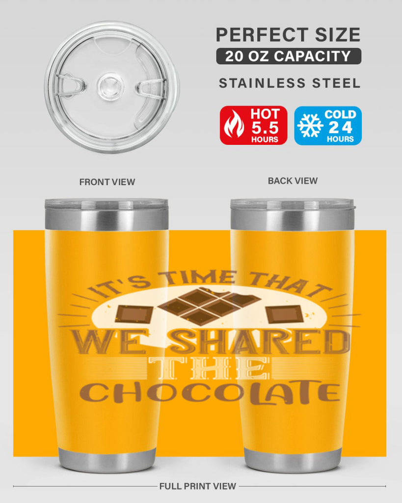 its time that we shared the chocolate 27#- chocolate- Tumbler