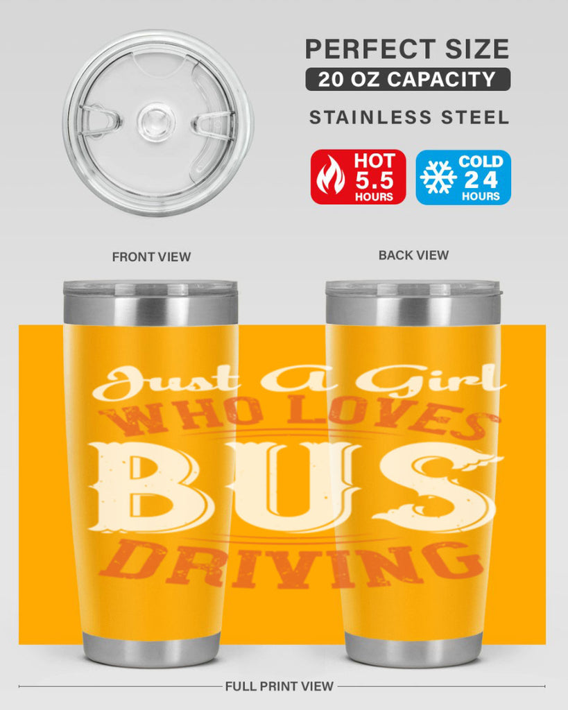 just a girl who loves bus driving Style 23#- bus driver- tumbler