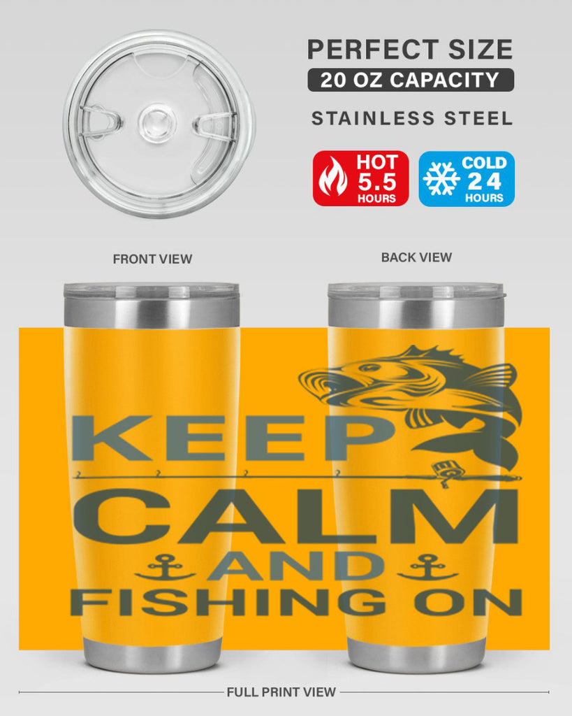 keep calm 65#- fishing- Tumbler