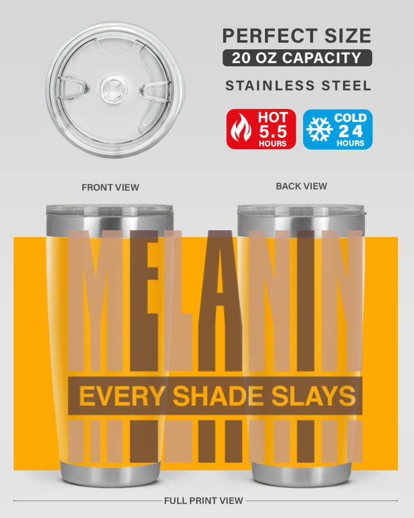 melanin every shade slays 90#- black words phrases- Cotton Tank