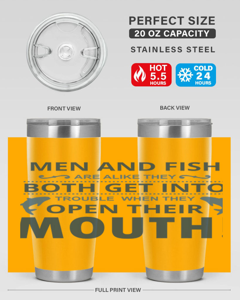 men fish 52#- fishing- Tumbler