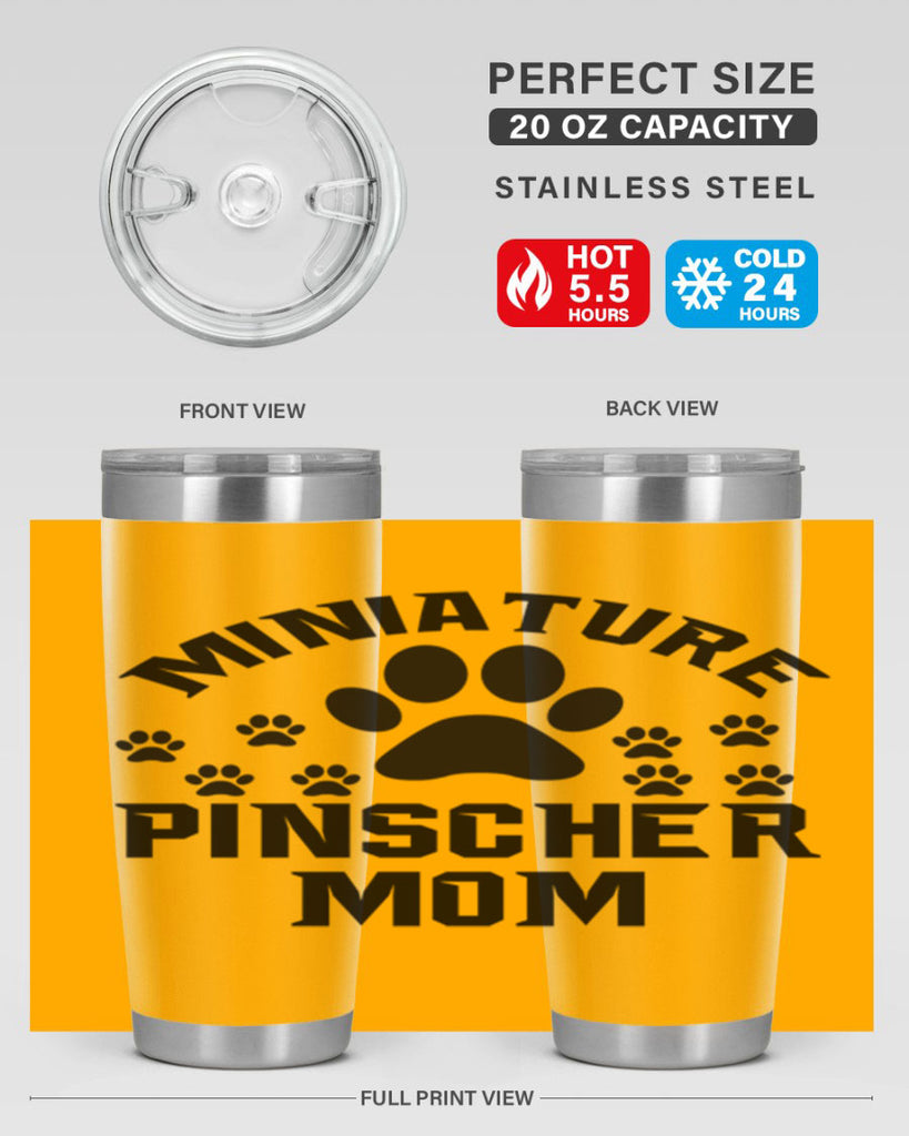 miniature pinscher mom 129#- mom- Tumbler