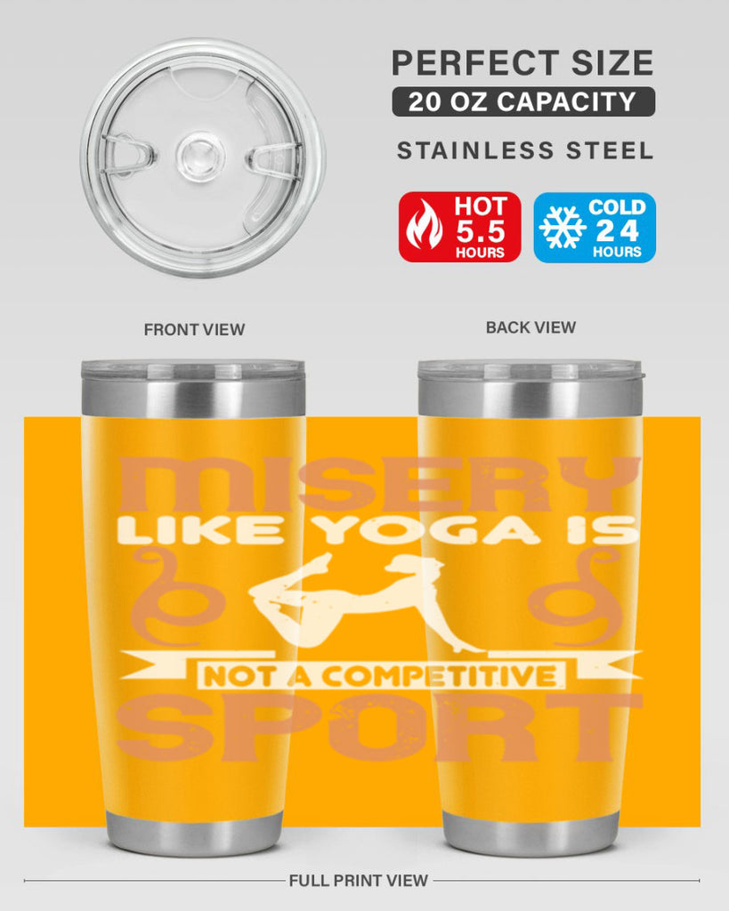 misery like yoga is not a competitive sport 70#- yoga- Tumbler