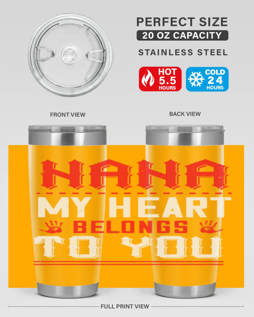 nana MY HEART 7#- grandma - nana- Tumbler