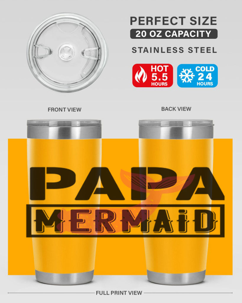 papa mermaid 533#- mermaid- Tumbler