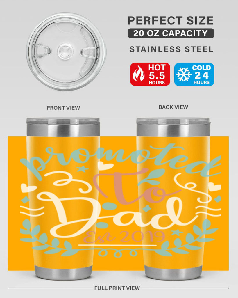 promoted to dad est 10#- fathers day- Tumbler