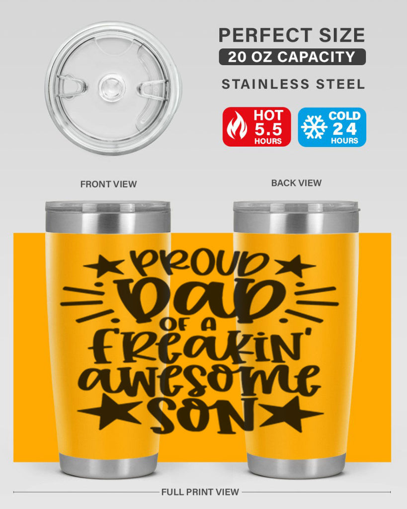 proud dad of a freakin awesome son 23#- fathers day- Tumbler