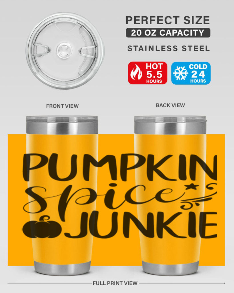 pumpkin spice junkie 548#- fall- Tumbler